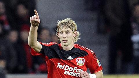 Der Leverkusener Stefan Kießling jubelt nach seinem Treffer zum 1:0 gegen Stuttgart.