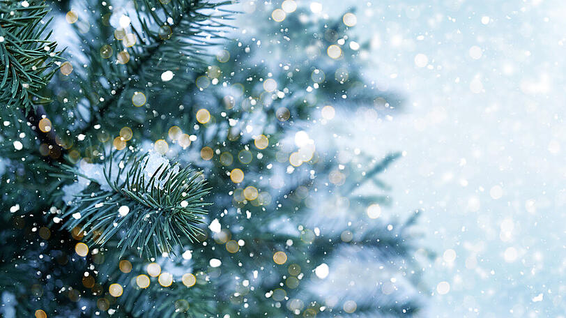 Schnee zum Weihnachtsfest sorgt für die richtige Stimmung.