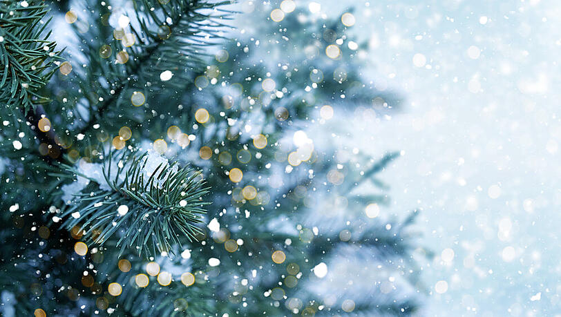 Schnee zum Weihnachtsfest sorgt für die richtige Stimmung. Schnee zum Weihnachtsfest sorgt für die richtige Stimmung.