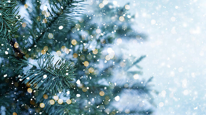 Schnee zum Weihnachtsfest sorgt für die richtige Stimmung.