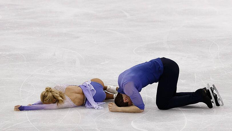 Perfekte Kür: Aljona Savchenko und Bruno Massot haben 2018 Gold im Paarlauf gewonnen. Beinahe wären sie auch noch in Peking zusammen angetreten. Nun arbeitet Savchenko als Expertin bei Eurosport.