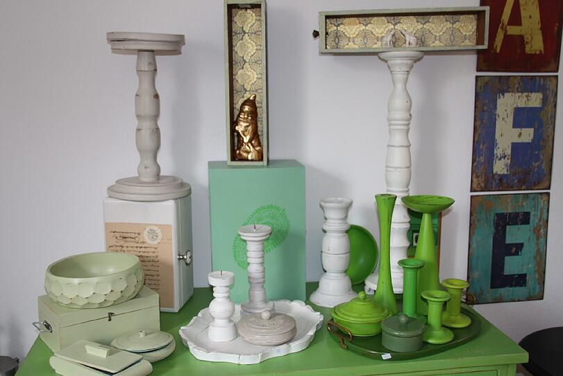 Kleinmöbel von Karin Schatke. Zu bewundern bei der Hand'n Art.