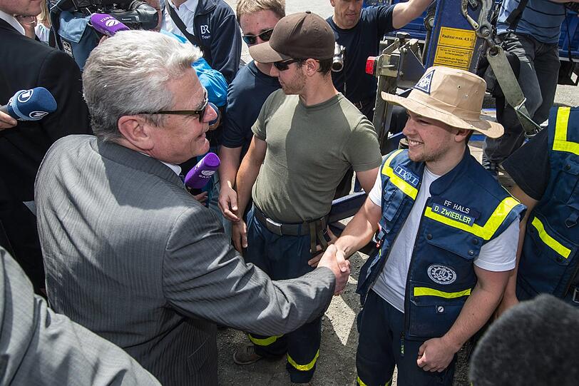 Bundespräsident Gauck zu Besuch in Deggendorf.