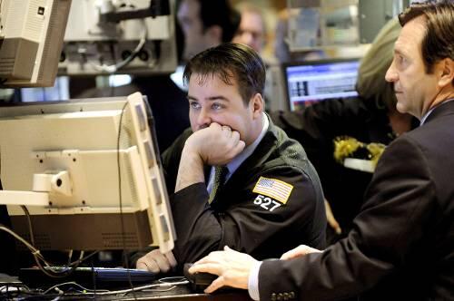 Bange Blicke auf die Kurse: Händler an der New Yorker Börse