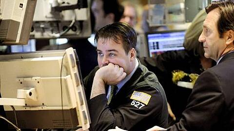 Bange Blicke auf die Kurse: Händler an der New Yorker Börse