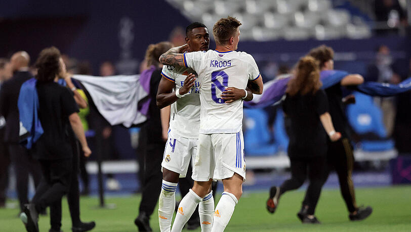 Feierten am Samstagabend die gewonnene Champions League: David Alaba (l.) und Toni Kroos.