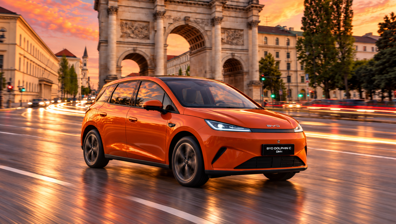 Das passende Fahrzeug f&uuml;r diesen Test kommt von H&auml;usler: der BYD DOLPHIN G DM-i.