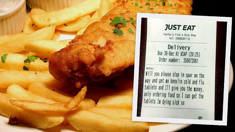 Normalerweise bestellen Kunden bei 'Feeleys Chippy' überwiegend Fast Food - doch Ausnahmen bestätigen bekanntlich die Regel...
