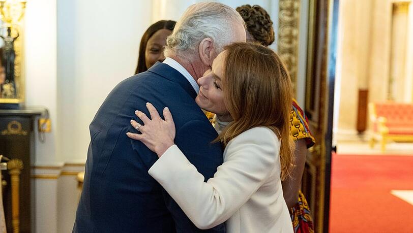 Geri Horner und Prinz Charles bei ihrem Wiedersehen.