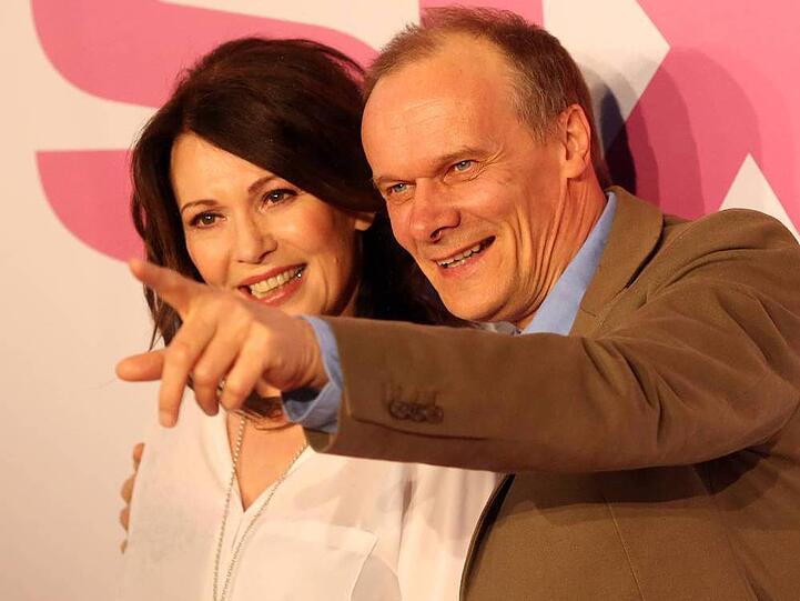 Edgar Selge mit Filmpartnerin Iris Berben bei der Deutschlandpremiere von "Miss Sixty"