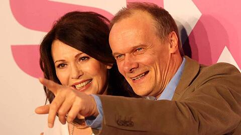 Edgar Selge mit Filmpartnerin Iris Berben bei der Deutschlandpremiere von "Miss Sixty"