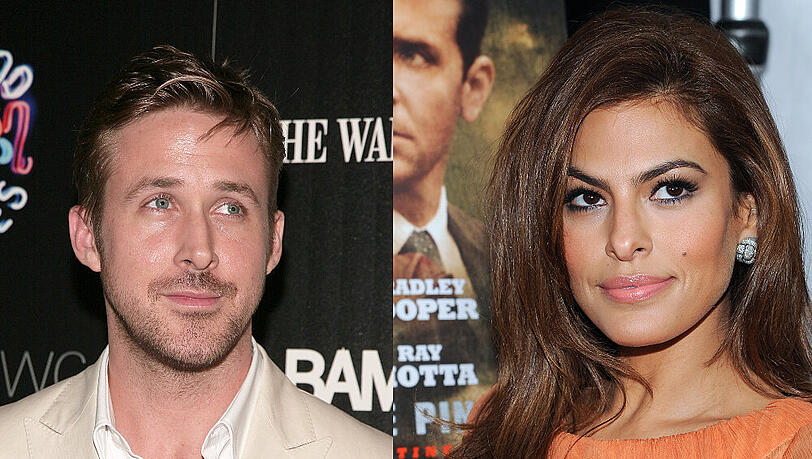 Überrascht aber glücklich: Ryan Gosling und Eva Mendes Überrascht aber glücklich: Ryan Gosling und Eva Mendes