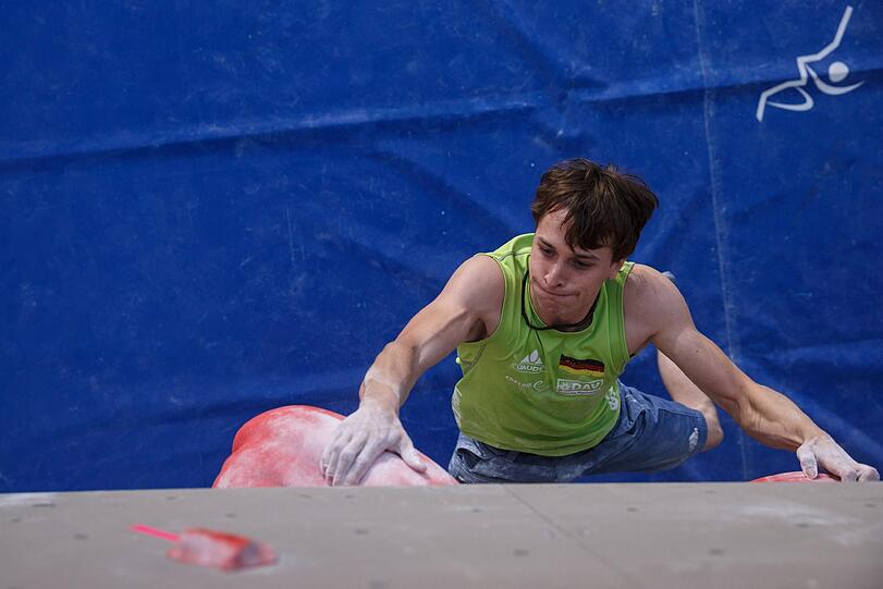 Thomas Tauporn musste sich erst im letzten Boulder geschlagen geben.