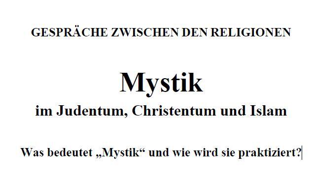 Um Mystik geht es bei der Veranstaltung im Internationalen Beratungszentrum.