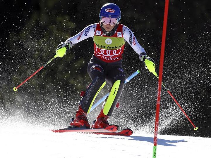 Mikaela Shiffrin gewinnt auch den Slalom in Soldeu.