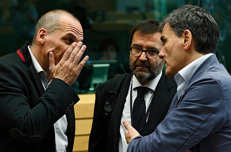 Ringen um eine Griechenland-Lösung: Finanzminister Yanis Varoufakis beim  Treffen der Euro-Gruppe.