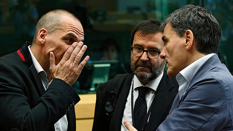 Ringen um eine Griechenland-Lösung: Finanzminister Yanis Varoufakis beim Treffen der Euro-Gruppe. Ringen um eine Griechenland-Lösung: Finanzminister Yanis Varoufakis beim Treffen der Euro-Gruppe.