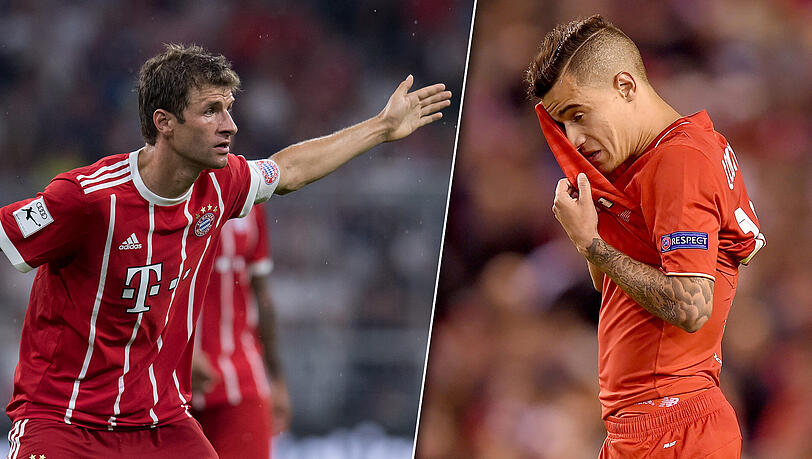 Weil Thomas Müller (l.) nicht zum FC Liverpool wechseln wollte, durfte auch Philippe Coutinho nicht gehen. Weil Thomas Müller (l.) nicht zum FC Liverpool wechseln wollte, durfte auch Philippe Coutinho nicht gehen.