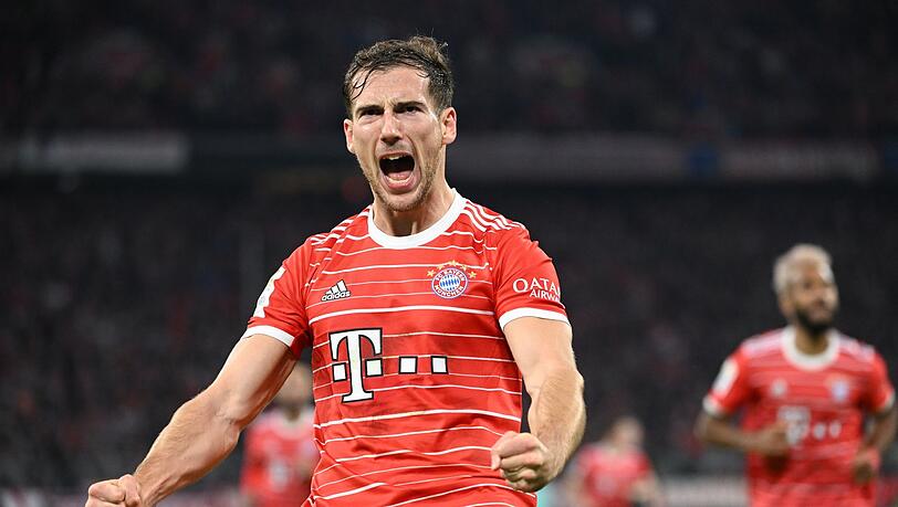 Leon Goretzka von München jubelt über sein Tor zum 3:1.