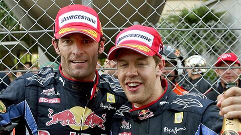 Da war die Welt zwischen Mark Webber (li.) und Sebastian Vettel noch in Ordnung.