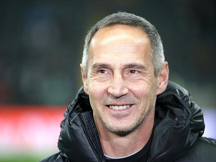 Frankfurts Trainer Adi Hütter war mit der Leistung seiner Mannschaft zufrieden.