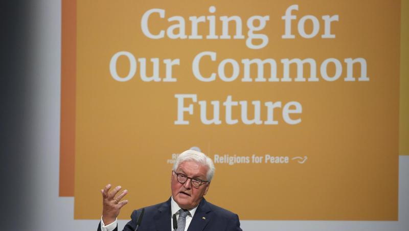 Bundespräsident Frank-Walter Steinmeier spricht zum Auftakt der Konferenz. Foto: Karl-Josef Hildenbrand Bundespräsident Frank-Walter Steinmeier spricht zum Auftakt der Konferenz. Foto: Karl-Josef Hildenbrand