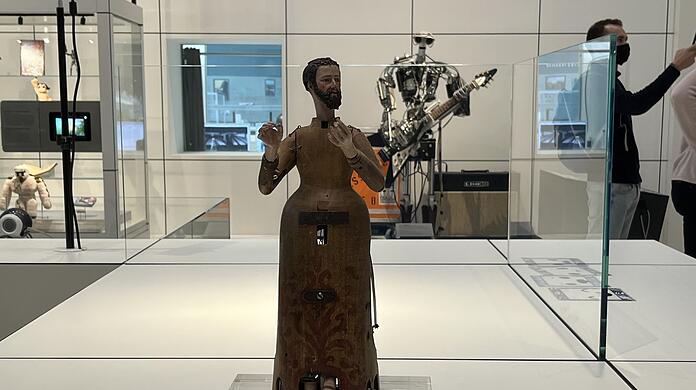 Der Predigende Mönch, ein Vorläufer des Roboters, ziert die Kampagne der Langen Nacht der Museen.
