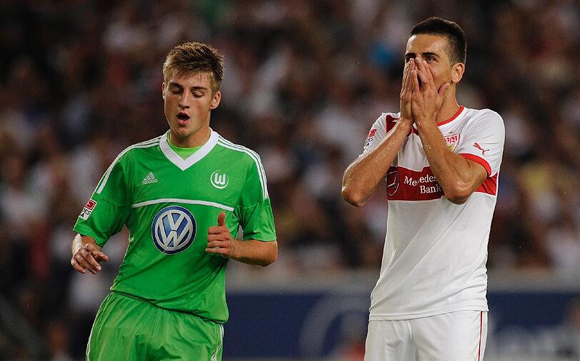 Hat sich im Bundesligaspiel die Hand gebrochen, sein Einstaz gegen den FC Bayern am Dienstag ist fraglich: Robin Knoche (l). Foto: Daniel Kopatsch