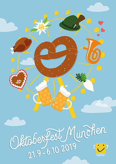 Welches Motiv wird zum Wiesnplakat 2019? 52 Motive stehen insgesamt online zur Auswahl.