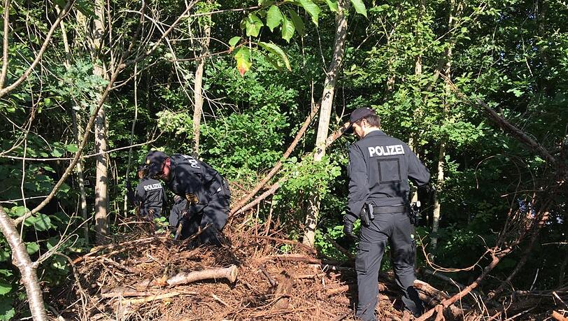Rund 150 Einsatzkräfte durchsuchten am Freitagvormittag den Truderinger Wald bei Waldperlach. Rund 150 Einsatzkräfte durchsuchten am Freitagvormittag den Truderinger Wald bei Waldperlach.