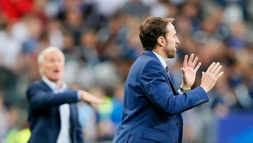 Stehen sich mit ihren Teams im WM-Viertelfinale gegenüber: Frankreich-Coach Didier Deschamps (l) und und Englands Gareth Southgate. Stehen sich mit ihren Teams im WM-Viertelfinale gegenüber: Frankreich-Coach Didier Deschamps (l) und und Englands Gareth Southgate.