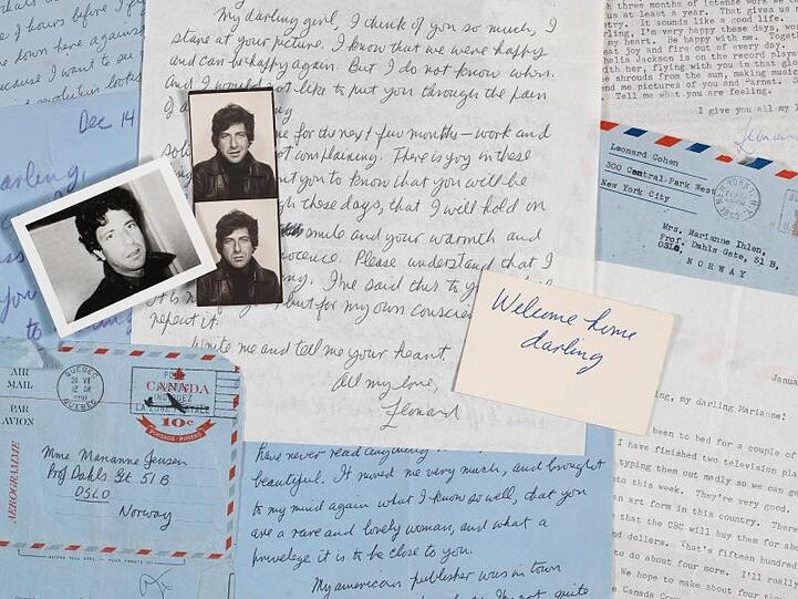 Briefe von Leonard Cohen an Marianne Ihlen.
