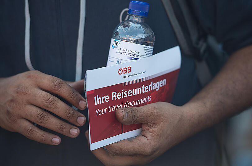 Tausende Flüchtlinge haben am Dienstag mit Zügen aus Ungarn den Münchner Hauptbahnhof erreicht.