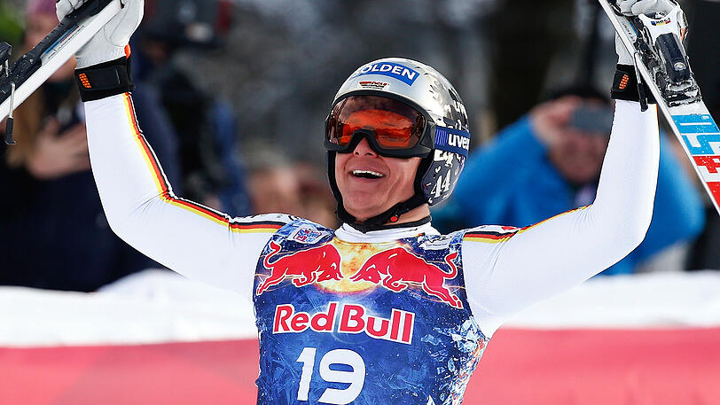 Der Deutsche Thomas Dreßen siegt auf dem Hahnenkammrennen in Kitzbühel - der legendären Streif.