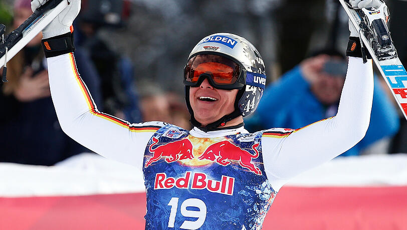Der Deutsche Thomas Dreßen siegt auf dem Hahnenkammrennen in Kitzbühel - der legendären Streif. Der Deutsche Thomas Dreßen siegt auf dem Hahnenkammrennen in Kitzbühel - der legendären Streif.