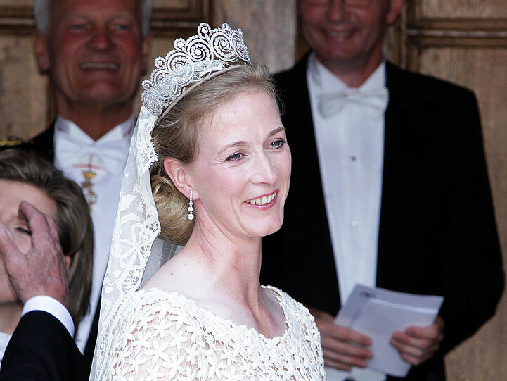 Nathalie zu Sayn-Wittgenstein-Berleburg während ihrer Hochzeit 2010