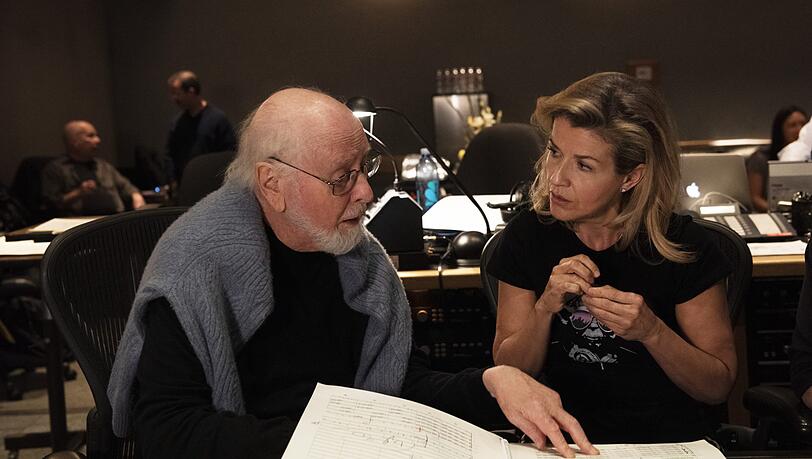 Anne-Sophie Mutter mit John Williams. Anne-Sophie Mutter mit John Williams.