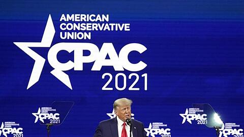 Donald Trump spricht auf der Konferenz CPAC, einer Veranstaltung konservativer Aktivisten.