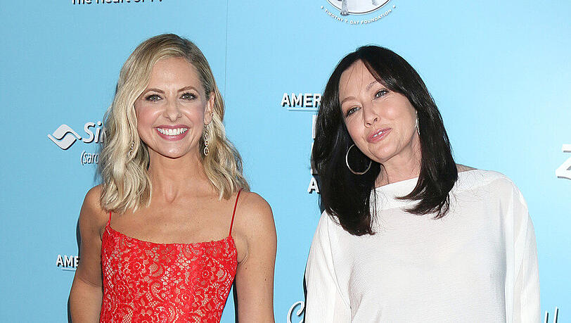Ein Herz- und eine Promiseele: Sarah Michelle Gellar (l.) und Shannen Doherty Ein Herz- und eine Promiseele: Sarah Michelle Gellar (l.) und Shannen Doherty