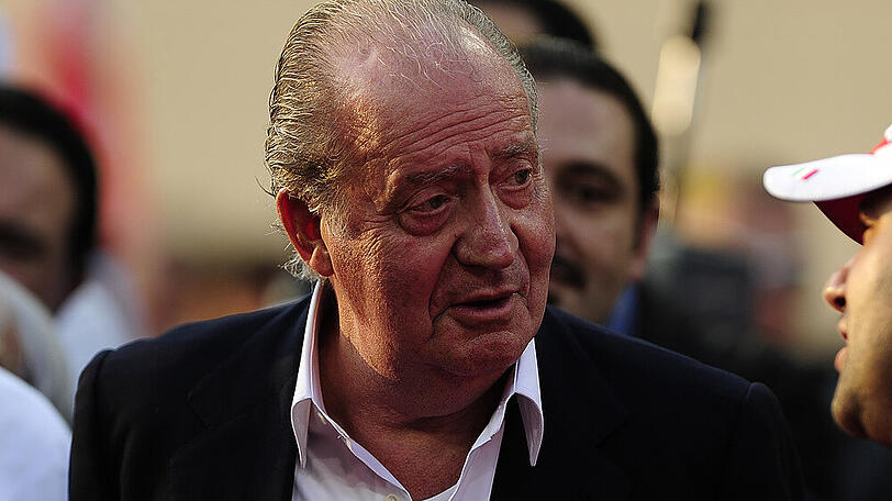 König Juan Carlos bei einem früheren Besuch eines Formel-1-Rennens in Abu Dhabi.
