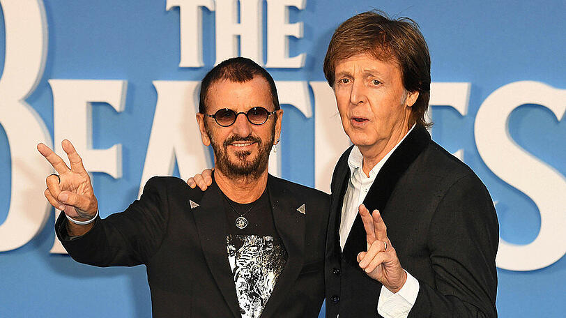 Ringo Starr (l.) und Paul McCartney lassen alte Beatles-Zeiten aufleben