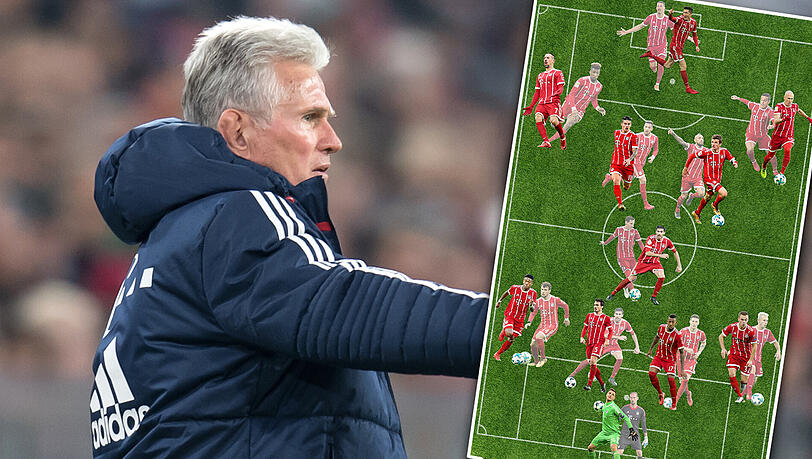 Heynckes hat die Qual der Wahl. Topbesetzt: Bayerns A- und B-Elf (abgesoftet) &ndash; nur Javi Martínez kommt zweimal vor.