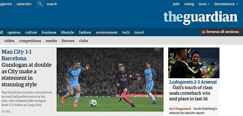 "Gündogan trifft doppelt bei beeindurckendem City-Statement" - Guardian (Großbritannien)