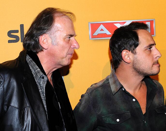 Die Schauspieler Wolfgang Fierek und Moritz Bleibtreu...
