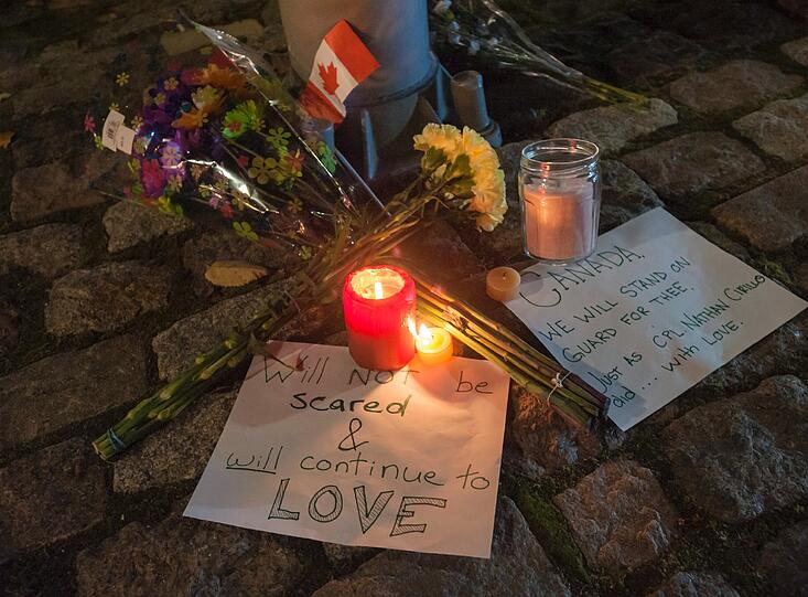 So trauern Ottawas Bürger um den erschossenen Soldaten.