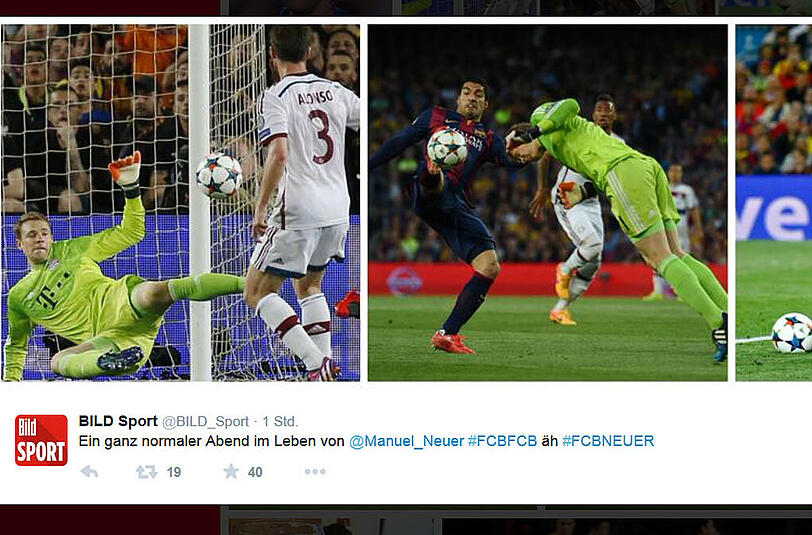 Die Twitter-Reaktionen zum Halbfinal-Spiel zwischen dem FC Barcelona und dem FC Bayern.