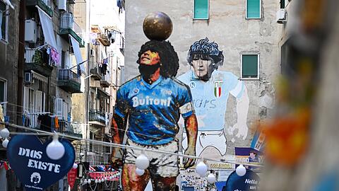 Maradona spielte 1984 bis 1991 in Neapel. (Archivbild)