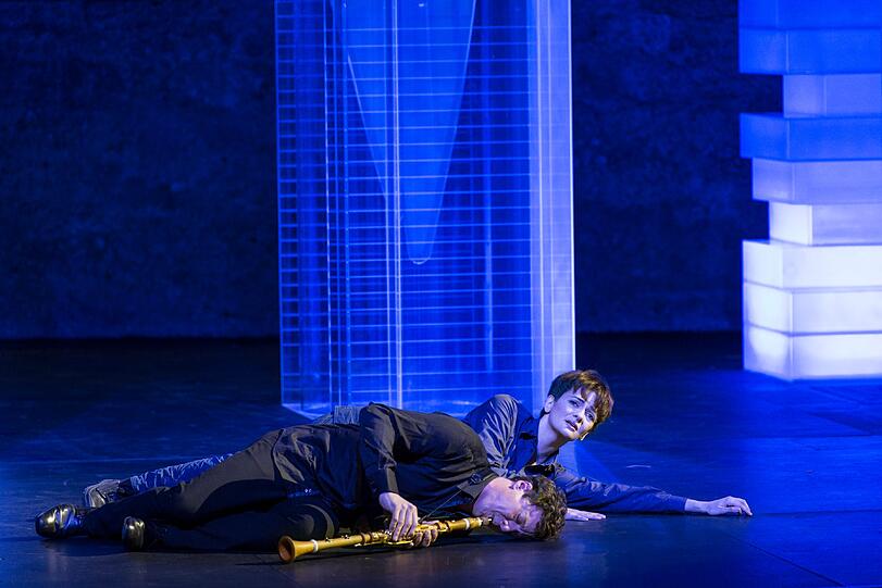 Der Klarinettist Florian Schuele mit Marianne Crebassa (Sesto).