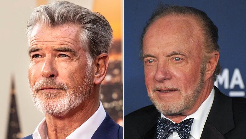 Pierce Brosnan (li.) stand mit James Caan für "Fast Charlie" vor der Kamera.