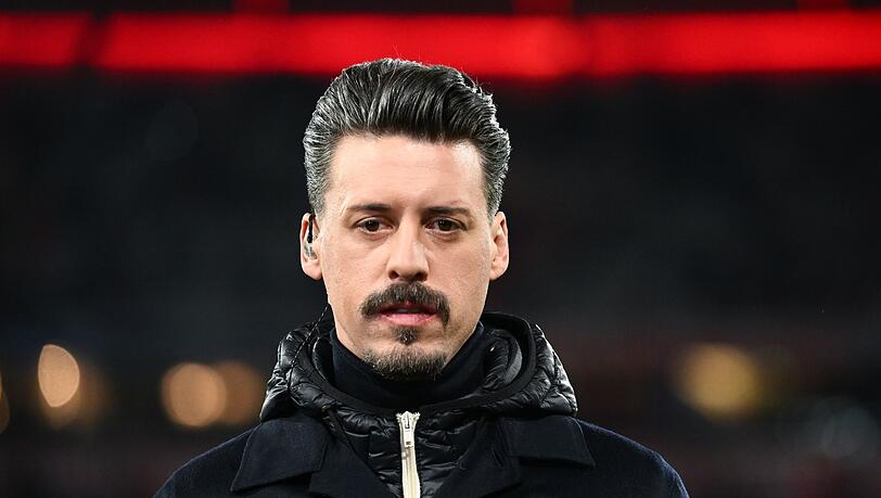 Sandro Wagner, TV-Experten, vor einem Spiel.